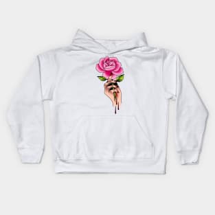 Hand with Rose Kids Hoodie